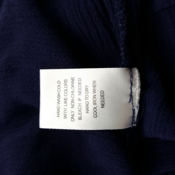 DANIEL RAINN Navy Boho Tunic Top with Lace (1X) - Picture 10 of 10